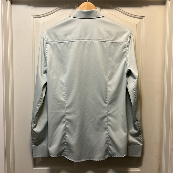 Men’s flower pattern shirt (Cool Aqua Color) - Picture 5 of 6